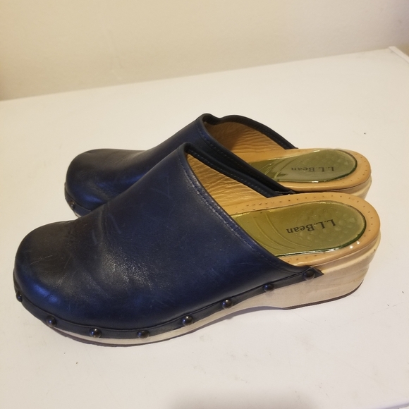 Ll Bean blue leather clog - Picture 2 of 3